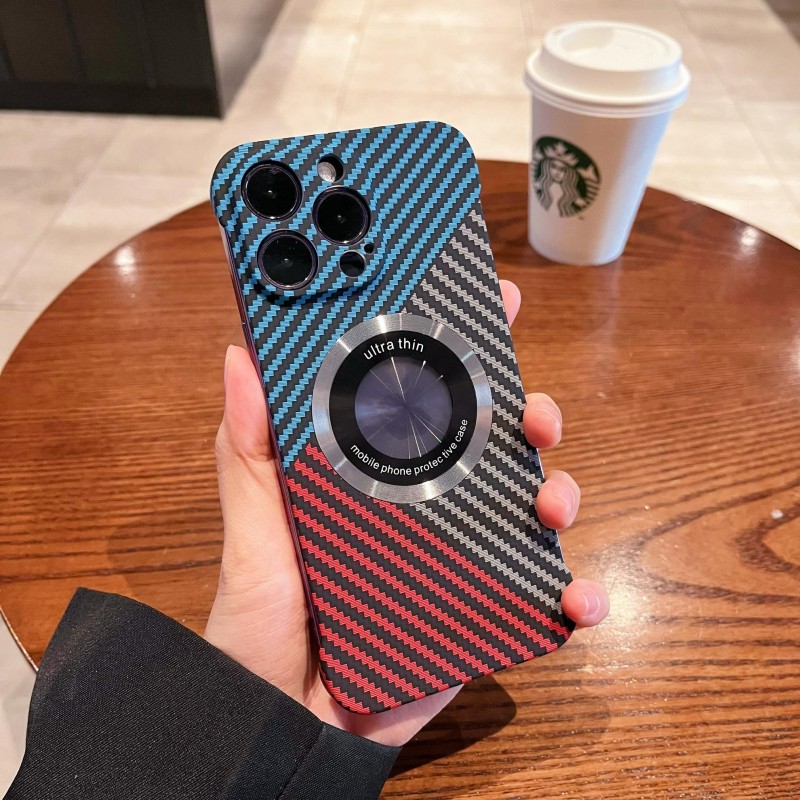 Borderless Carbon Fiber Magnetic Wireless Charging Phone Case